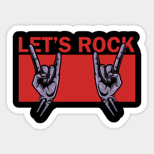 let's rock Sticker